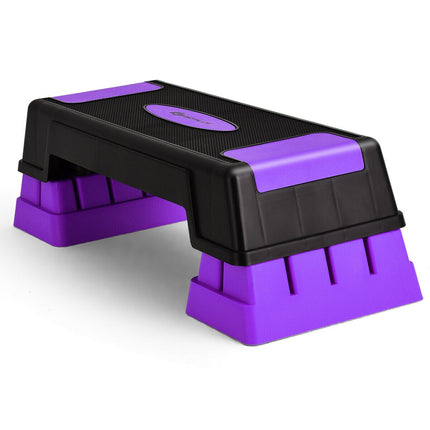 Aerobic Step Platform, 3-Level Adjustable Height, Purple