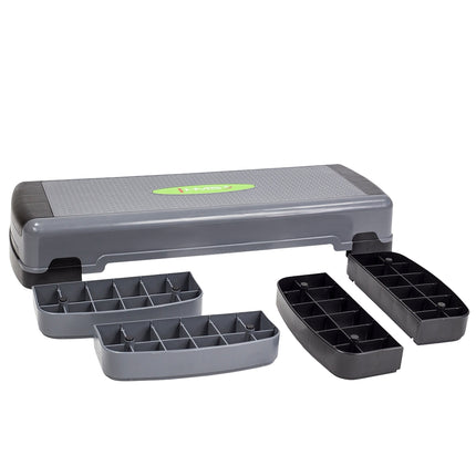 Aerobic Step Platform, Adjustable Height, Gray-Black