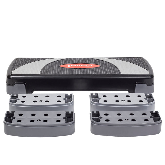 Aerobic Step Platform, Black, Adjustable Height