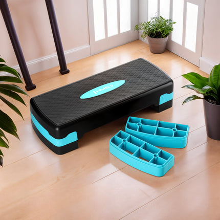 Aerobic Step Platform, Black-Mint, Adjustable Height