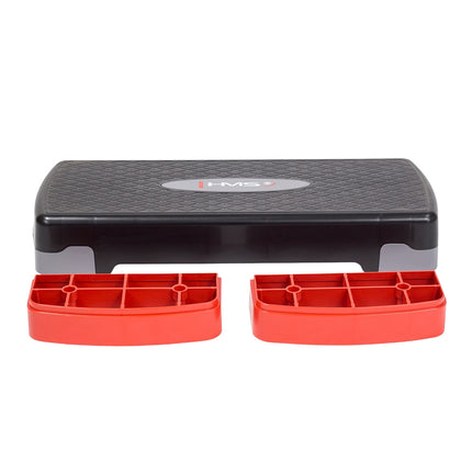 Aerobic Step Platform, Black/Red, Adjustable Height
