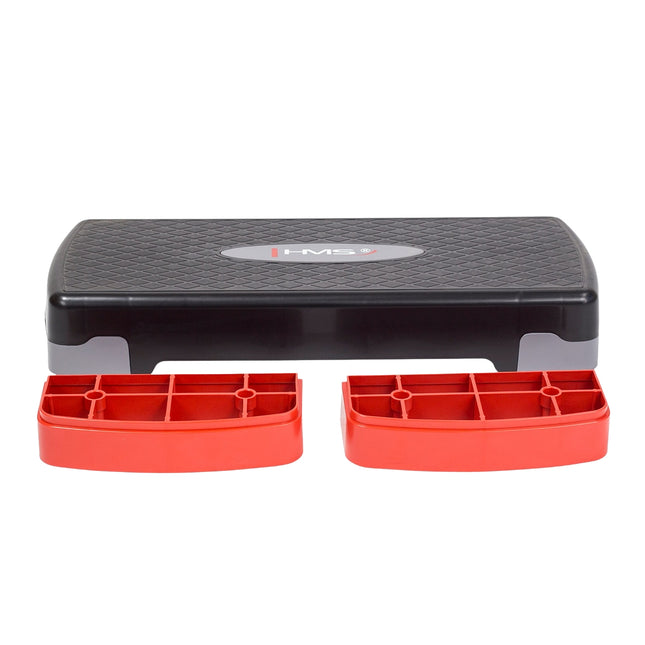 Aerobic Step Platform, Black/Red, Adjustable Height