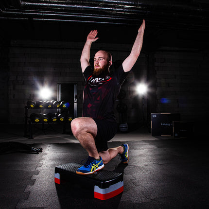Aerobic Step Platform, Black/Red, Adjustable Height