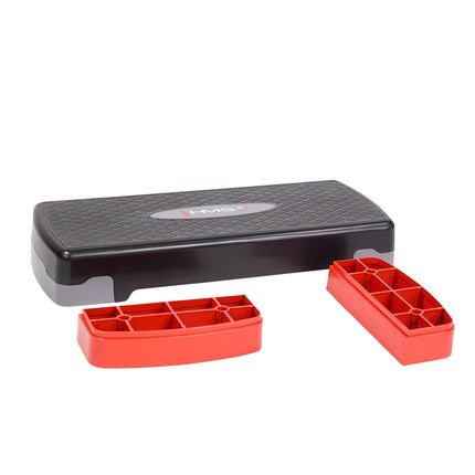 Aerobic Step Platform, Black/Red, Adjustable Height