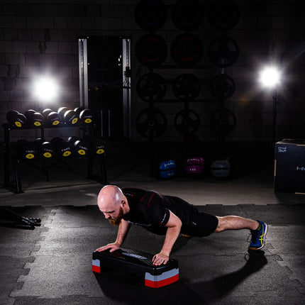 Aerobic Step Platform, Black/Red, Adjustable Height