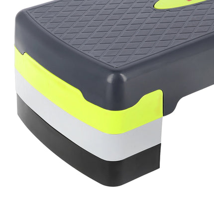 Aerobic Step Platform, Green/Grey, Adjustable Height
