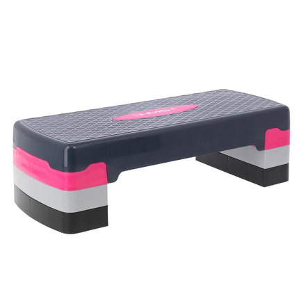 Aerobic Step Platform, Pink/Grey, Adjustable Height