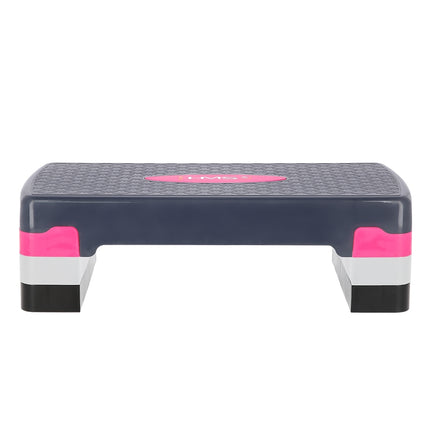 Aerobic Step Platform, Pink/Grey, Adjustable Height
