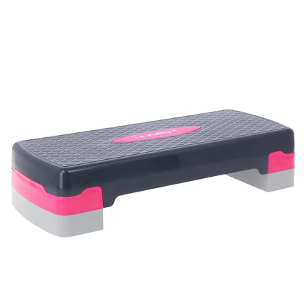 Aerobic Step Platform, Pink/Grey, Adjustable Height
