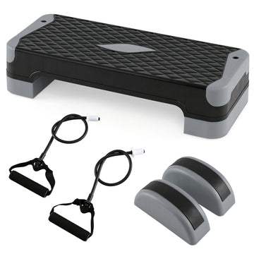 Aerobic Step Platform Set with Risers & Balance Trainers