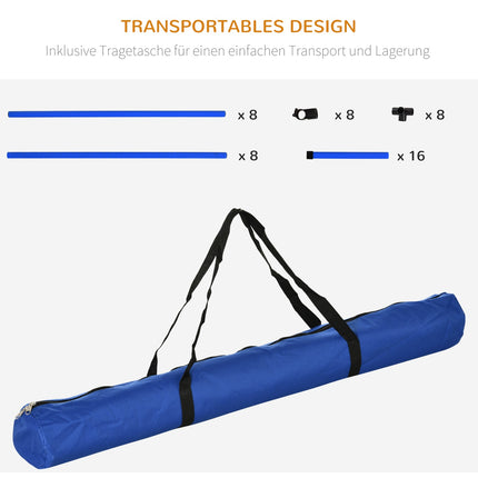 Dog Agility Training Set - 4 blue plastic fences