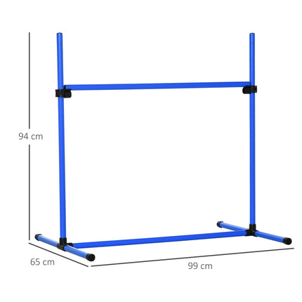Dog Agility Training Set - 4 blue plastic fences