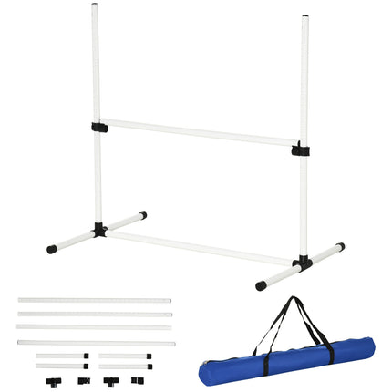 Dog Agility Training Set - 4 slalom hurdles, white