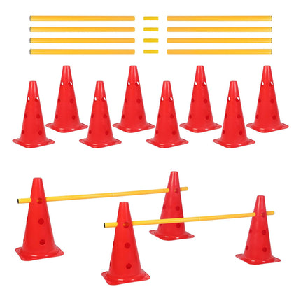 Agility Hurdle Set with 12 Cones & 6 Adjustable Poles