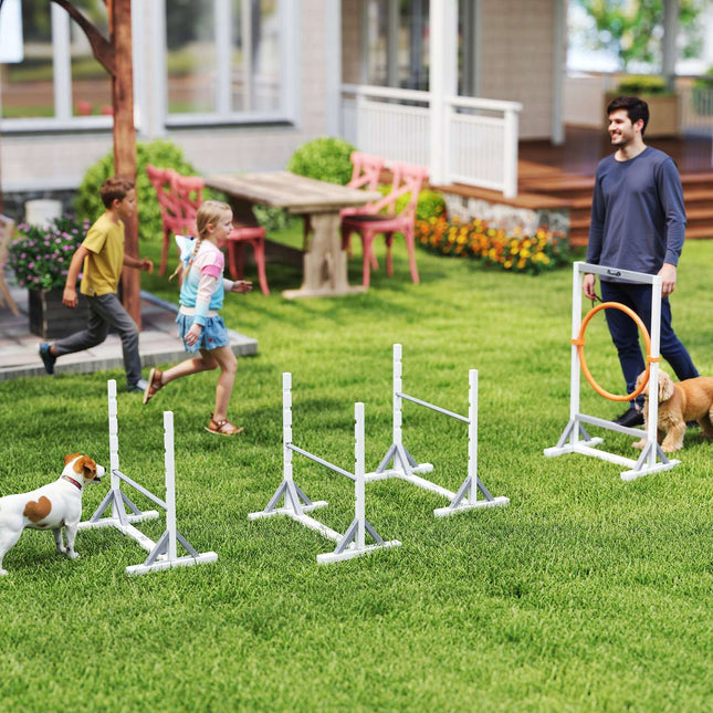 Dog Agility Set - 4-piece, height-adjustable fences