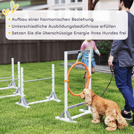 Dog Agility Set - 4-piece, height-adjustable fences