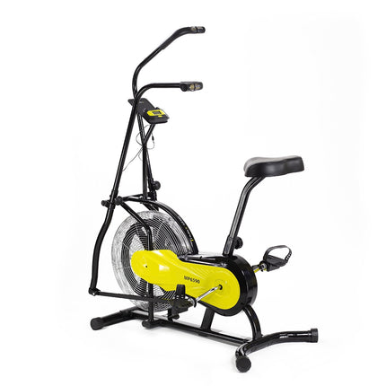 Air Bike with Front Grips for Full-Body Cardio, Pulse Sensors, Max 110 kg