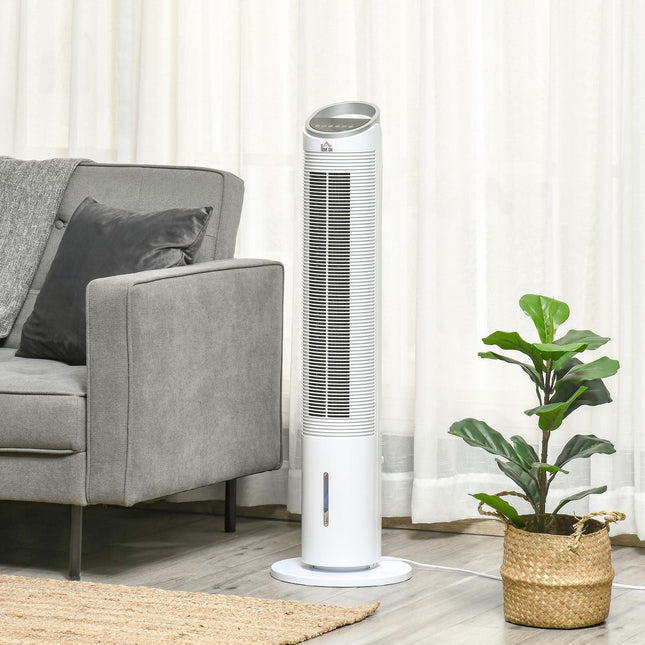 Air Cooler Tower Fan - Water cooling, remote control, timer, 60W