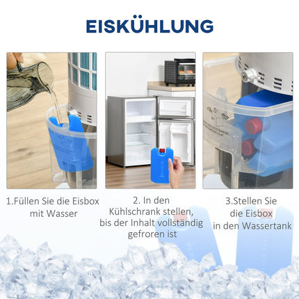 Air Cooler Tower Fan - Water cooling, remote control, timer, 60W