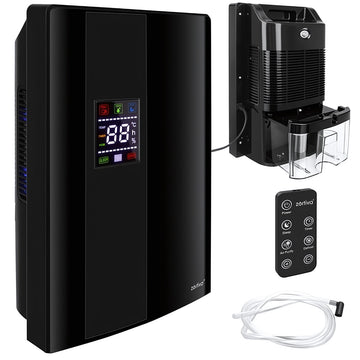 Air Dehumidifier 90 W with Humidistat and Remote Control, 2 L Tank, Up to 30 m²