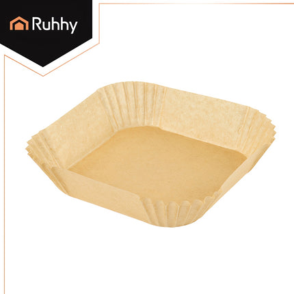 Air Fryer Paper Inserts, 100 Pcs, 16x16 cm, Silicone Coated