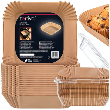 Air Fryer Paper Liners 20 x 20 cm, Set of 400, Non-Stick, Up to 230°C