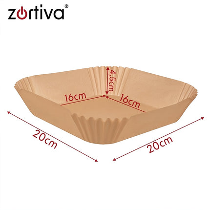 Air Fryer Paper Liners 20 x 20 cm, Set of 400, Non-Stick, Up to 230°C
