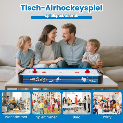 Air Hockey Table with 12V Motor, 2 Pucks & Pushers
