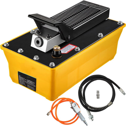 Air Hydraulic Foot Pump 10,000 PSI, 2.3L, Hose Kit