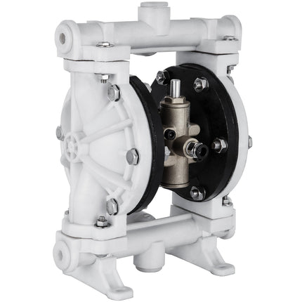 Air-Operated Double Diaphragm Pump, PTFE, 2.5 GPM, 1/2 in