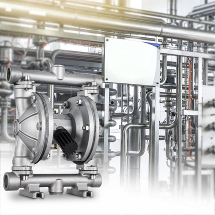 Air-Operated Double Diaphragm Pump, SS, PTFE, 3 GPM