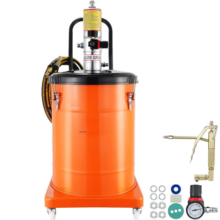 Air Operated Grease Pump, 10.5 Gal 40L, 13 ft Hose