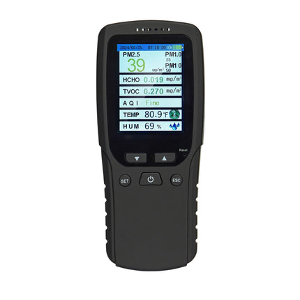 Air Quality Monitor 8-in-1, PM2.5 TVOC HCHO, Alarm