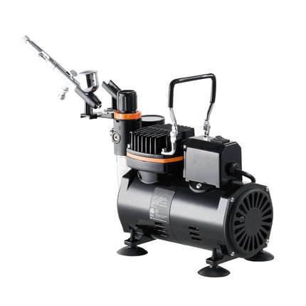 Airbrush Kit With Compressor, 1/6 HP, Dual-Action, 3 Tips