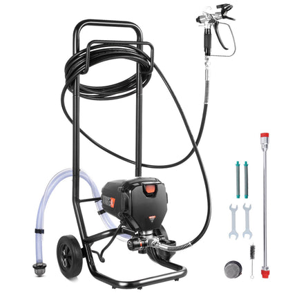 Airless Paint Sprayer, 750W 3000 PSI, Cart