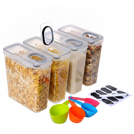 Airtight Food Storage Containers, 3.7L, 4-Pack