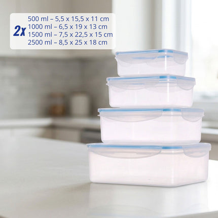 Airtight Food Storage Containers, 8-Piece Set