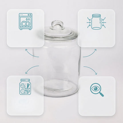 Airtight Glass Storage Jar with Silicone Seal