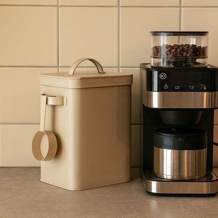 Airtight Metal Storage Tin with Scoop