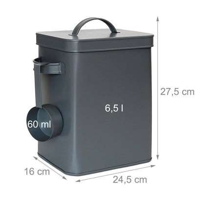 Airtight Metal Storage Tin with Scoop