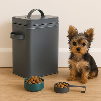 Airtight Metal Storage Tin with Scoop