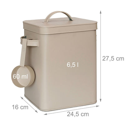 Airtight Metal Storage Tin with Scoop