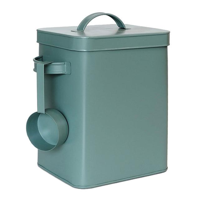 Airtight Metal Storage Tin with Scoop