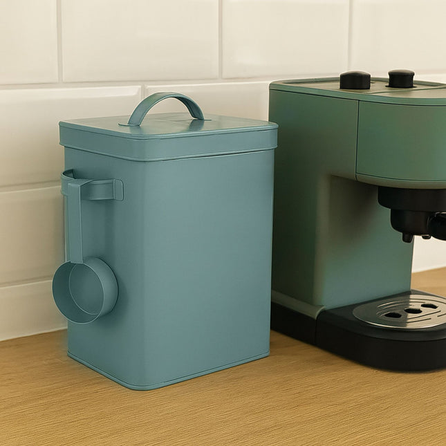 Airtight Metal Storage Tin with Scoop