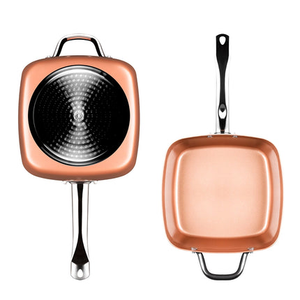 All-Purpose Copper Pan Set 5 in 1 Coppans InnovaGoods 4 Pieces
