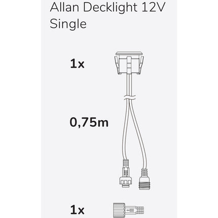 Allan Decklight 1-pack 12V 3000K 10lm IP67
