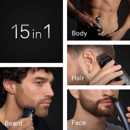 All-in-One Grooming Kit, 15-in-1, Black/Deep Blue