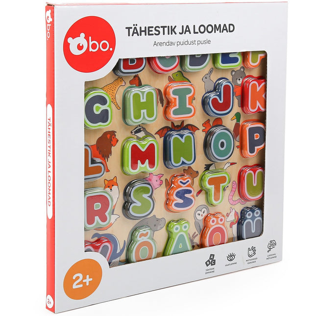 Alphabet and Animals Educational Wooden Puzzle for Kids