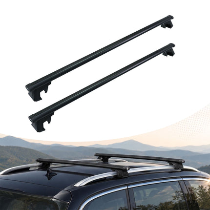 Aluminium Roof Bars, Black, 135 cm – Universal Fit