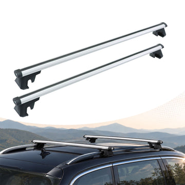 Aluminium Roof Bars, Silver, 135 cm – Universal Fit